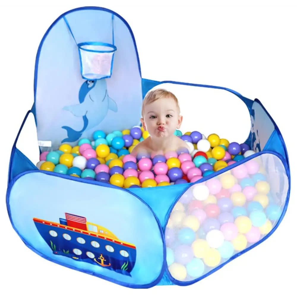 OUTAD Baby Ball Pit: Foldable Washable Toy Pool with Dolphin Pattern